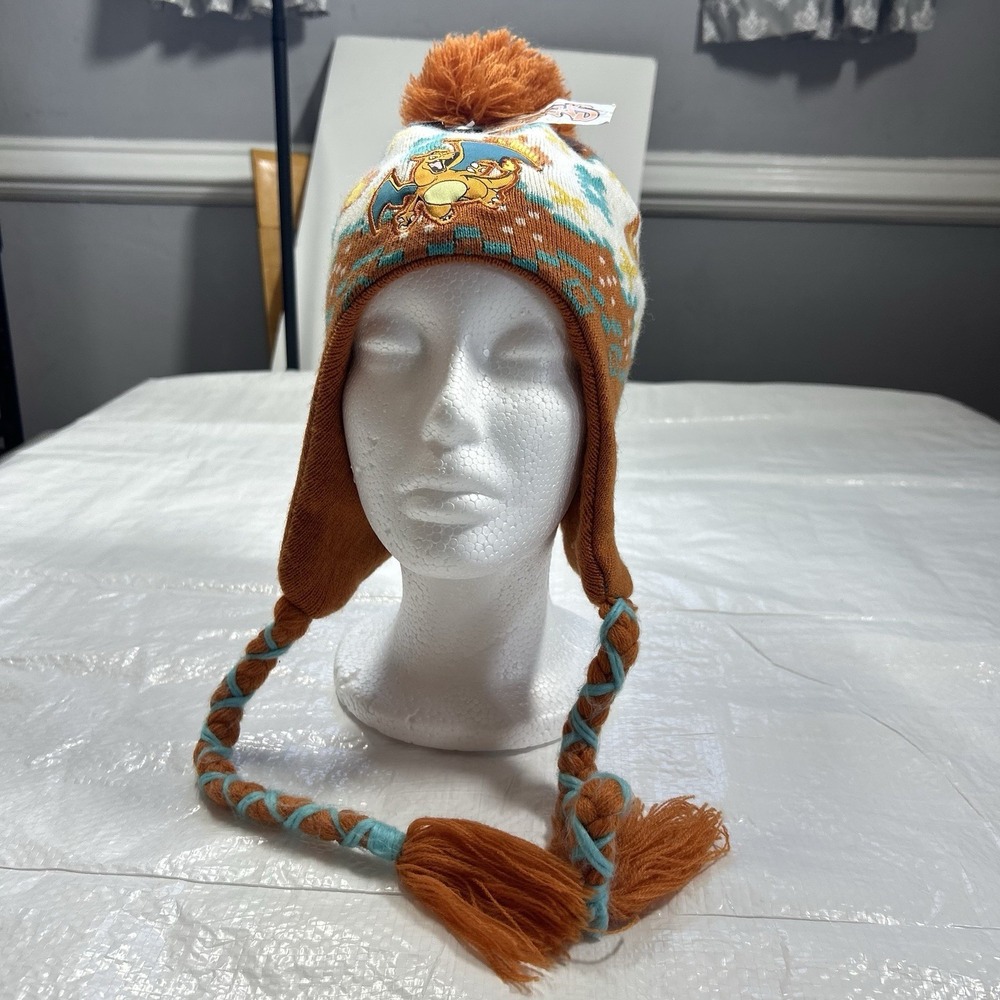 Pokémon Charizard Knit Laplander Beanie Hat Spencer's Winter Pom Earflap
